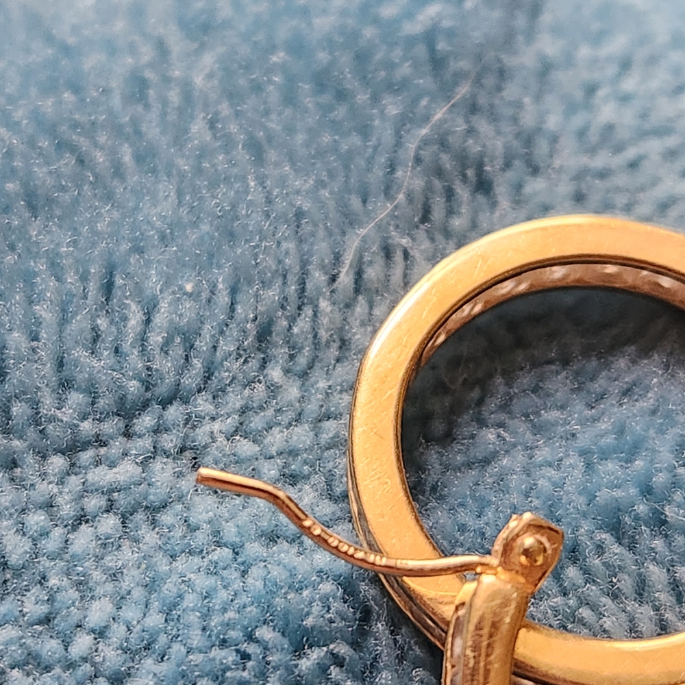 14kt Gold Hoop Earrings - Picture 4 of 10